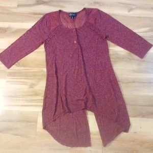 Maroon long sleeve shirt